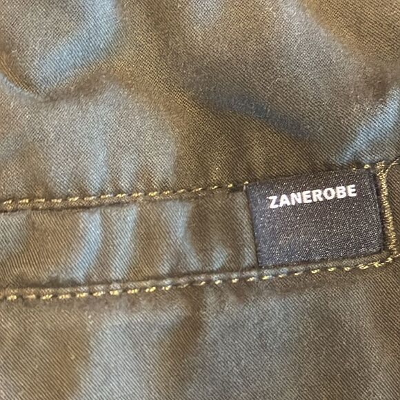 Zanerobe Men's Army Green Drawstring Shorts Elastic Waist Inseam 5” Size 36 - Picture 3 of 9